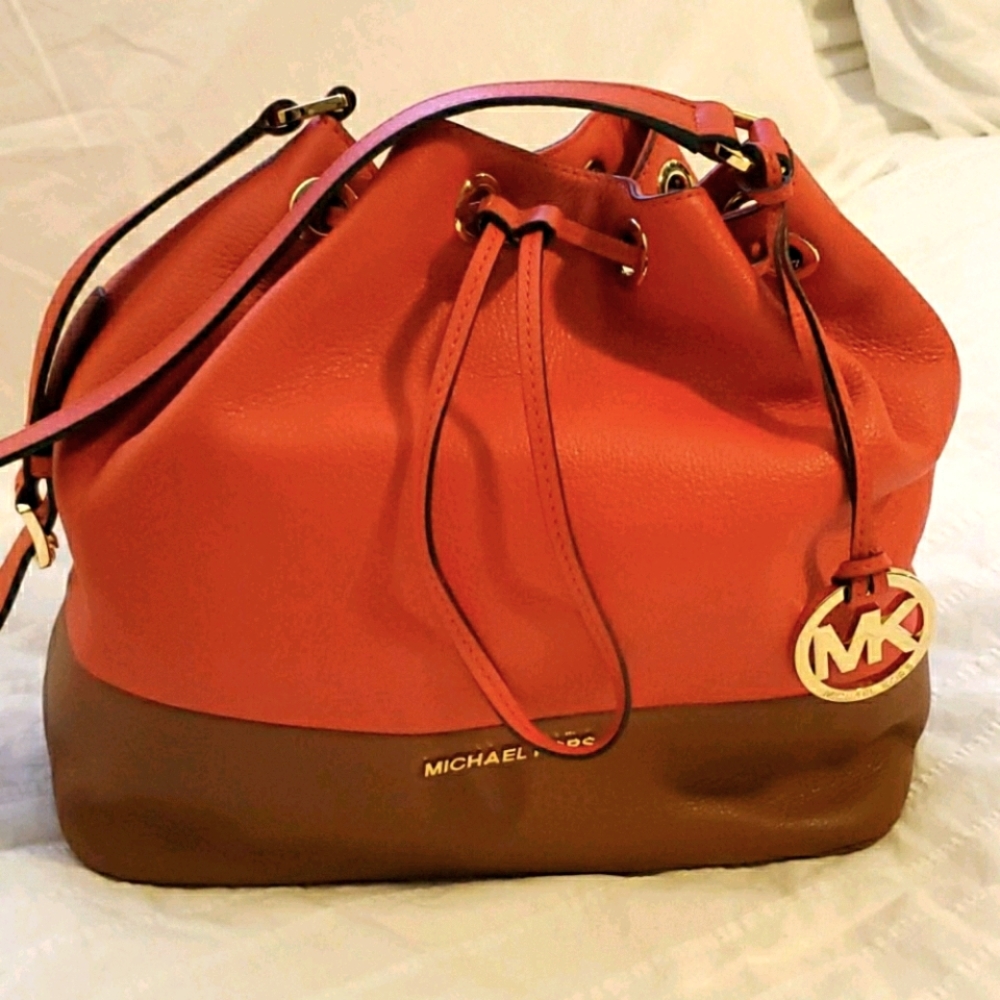 Michael Kors Large Drawstring Bucket Shoulder Bag - image 1